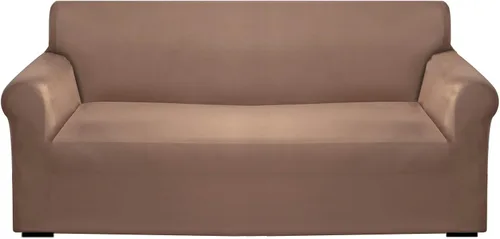 Miniatura 14 de Qubjus Funda de sofá moderna de alta elasticidad para sofá cama de dos cojines, funda de sofá sólida antideslizante, lavable, protector de muebles