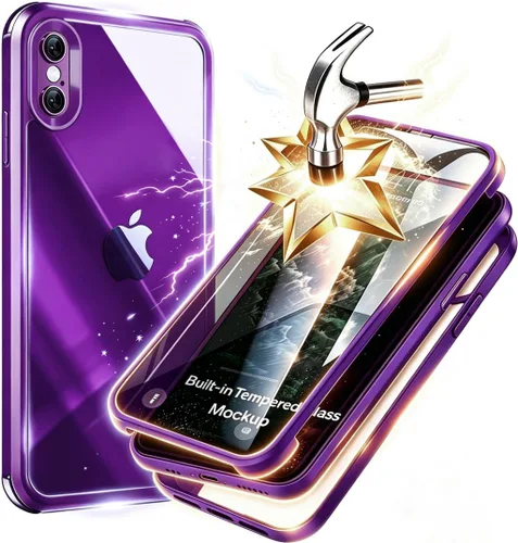 Miniatura 31 de Funda para iPhone 11 con protector de pantalla [vidrio templado 9H integrado], protección de cuerpo completo 360 de doble capa protectora