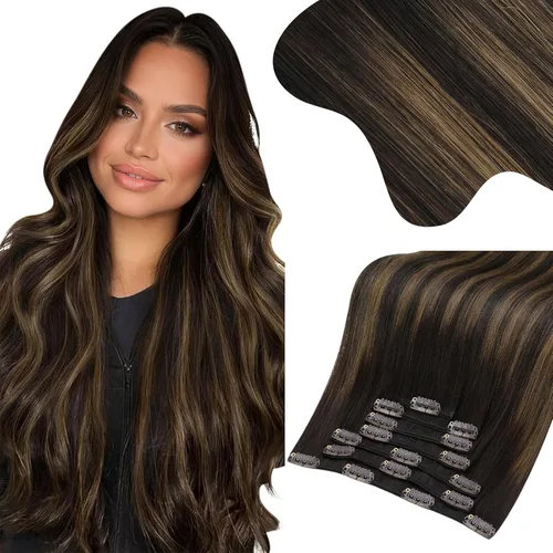 Miniatura 65 de Moresoo Extensiones de cabello humano Remy con clip, color rubio platino, extensiones de cabello humano real de doble trama, color rubio #60, 18