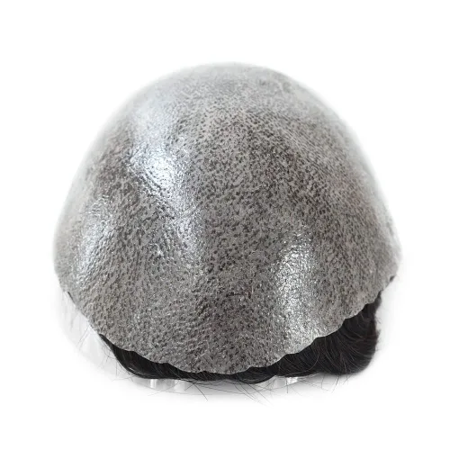 Miniatura 7 de HAIR NATURE Sistemas de reemplazo de cabello humano Toupee para hombre, 0.005 in, piel de polietileno inyectada, pelucas reales para hombres