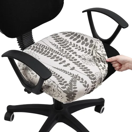 Miniatura 15 de Smiry Fundas elásticas para silla de computadora de oficina, universales, lavables, extraíbles y giratorias, fundas protectoras para asiento + Azul