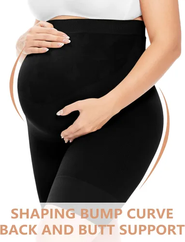 Miniatura 3 de B Shape Premium Maternity Shapewear with Belly Support Pregnancy Shapewear Shorts for Photoshoot Dress Baby Shower Dress