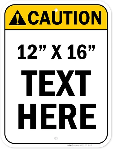 Miniatura 70 de Primer letrero de seguridad personalizado, letrero ANSI, compatible con Osha, 12 x 18 pulgadas, HDPE de 55 mil de grosor