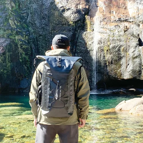 Miniatura 7 de Mochila impermeable para hombres y mujeres – Mochila flotante enrollable para kayak, rafting, canotaje, playa (negro)