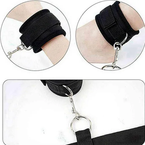 Miniatura 4 de BDSM - Kit de arnés para muslo, esposas para adultos, para dormitorio, lazos sexuales para tobillos y muñecas, bandas de resistencia sexual