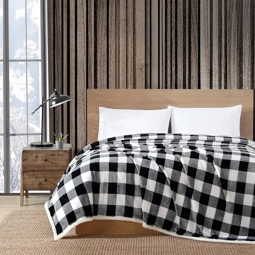 Miniatura 12 de Eddie Bauer - Manta de tamaño twin, manta de cama de felpa ultrasuave con reverso de borrego sintético, ropa de cama de gran tamaño para sofá o cama