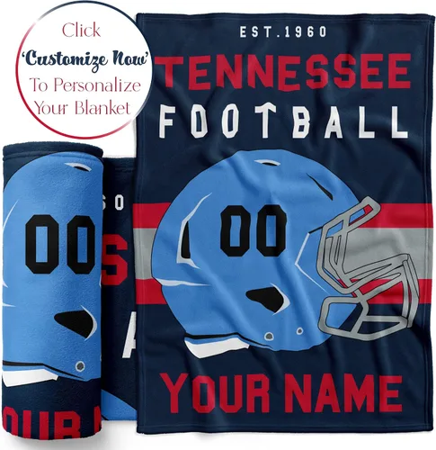 Miniatura 118 de Manta personalizada para fanáticos del fútbol americano – Se envía al día siguiente – Hecha en Estados Unidos – Manta de vellón personalizada