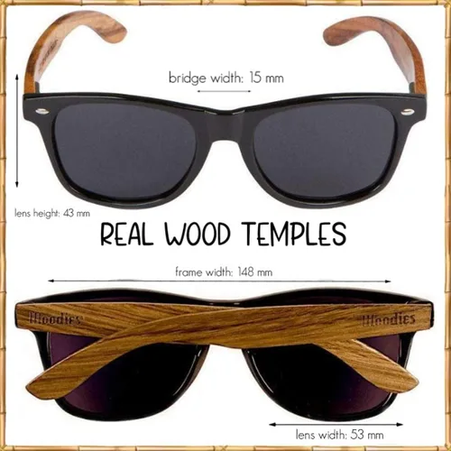 Miniatura 4 de WOODIES Wayfarer gafas de sol de madera con lentes polarizados