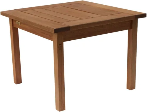 Miniatura 7 de Amazonia Mesa auxiliar cuadrada y duradera Roma Madera de eucalipto Ideal para exteriores e interiores