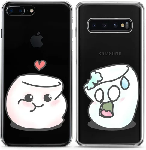 Miniatura 4 de Fundas a juego para parejas compatibles con iPhone 16 15 14 13 12 11 Pro Max Mini Xs X 6s 8 Plus 7+ Xr 10 SE 5 pares Kawaii Sweet Cute Slim Print