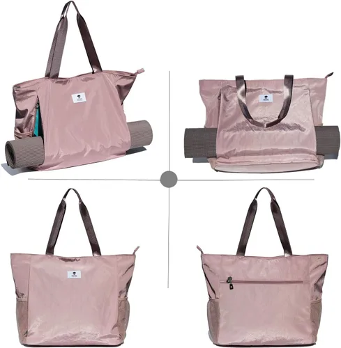 Miniatura 7 de Bolsa para esterilla de yoga ESVAN, bolsa de mano para yoga, bandolera para esterilla de yoga, bolsa de transporte para oficina, yoga, pilates, B