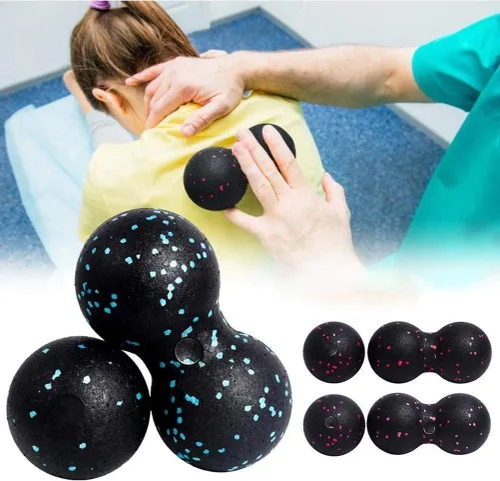 Miniatura 9 de Bola de masaje de cacahuete – Juego de bolas de masaje para después del ejercicio, juego de bolas de masaje de tejido profundo, rodillo muscular