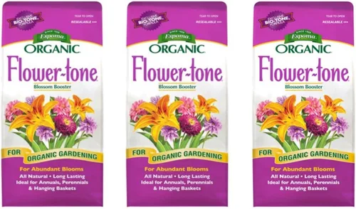 Espoma Organic Flower-Tone 3-4-5 Alimento vegetal natural y orgánico; bolsa de 4 libras; fertilizante orgánico para flores, anuales, plantas