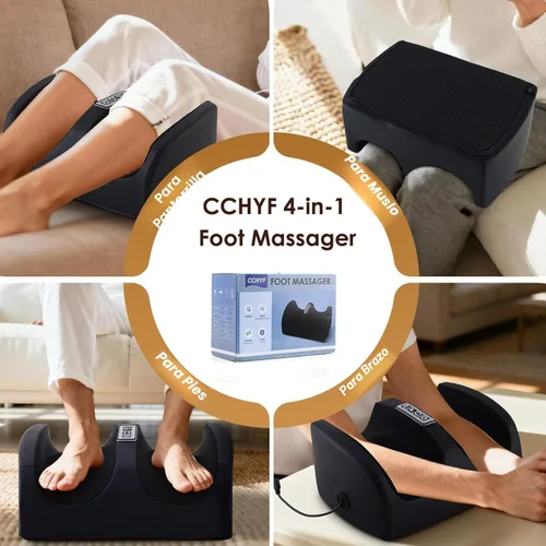 Miniatura 3 de Masajeador de pies con calor, masajeador eléctrico de pies y pantorrillas con rodillo, masaje de tejido profundo para fascitis plantar, neuropatía