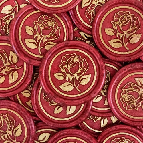 Miniatura 7 de 25 calcomanías de sello de cera dorada y blanca, sellos de sobres hechos a mano, autoadhesivos, bodas, invitaciones de fiesta, envoltura de regalo
