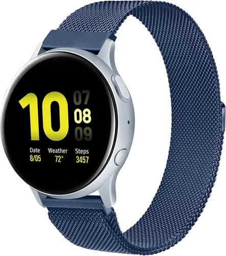 Wanme Bandas de metal para Samsung Galaxy Watch Active 2, 1.73", 1.58", Active 1.58", Watch 3 1.61" y Galaxy Watch 1.65", 0.79", correa de repuesto