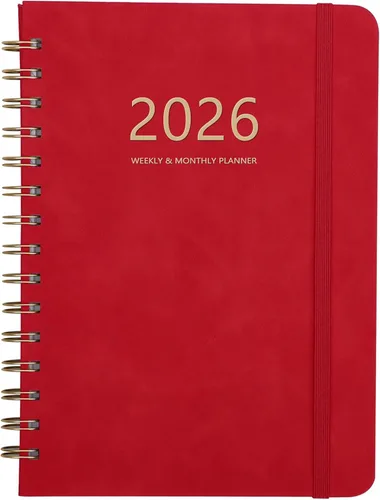 Miniatura 13 de Agenda 2026 – Agenda semanal y mensual 2026, enero 2026 a diciembre 2026, 6.4 x 8.5 pulgadas, agenda diaria con pestañas mensuales, cierre elástico