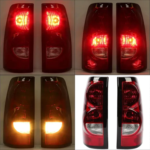 Miniatura 8 de Conjunto de faros delanteros y luces traseras compatible con 2003-2006 Chevy Silverado 1500 2500 3500, carcasa negra Silverado Classic 07, faro