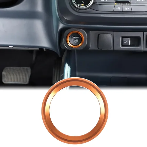 Miniatura 8 de Aunginsy Cubierta de anillo para decoración de arranque de motor de automóvil compatible con Ford Maverick 2022 2023 2024 de aluminio para botón