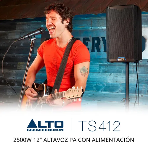 Miniatura 12 de ALTO TS412 - Altavoz PA de 2500 W de 12" con mezclador de 3 canales, transmisión Bluetooth, vinculación inalámbrica de altavoces, aplicación DSP