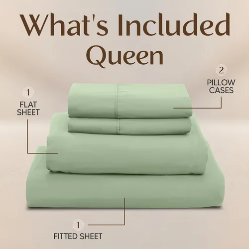 Miniatura 432 de Utopia Bedding Juego de sábanas Queen – Sábanas de 4 piezas para cama tamaño Queen, microfibra suave y transpirable, incluye 1 sábana bajera, 1 Gris