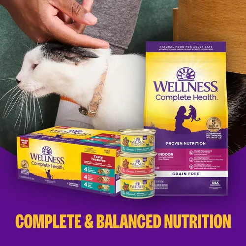 Miniatura 8 de Wellness Complete Health - Alimento húmedo en paté para gatos adultos, natural, rico en proteínas, sin granos, 12.5 onzas, paquete de 12 (pollo)