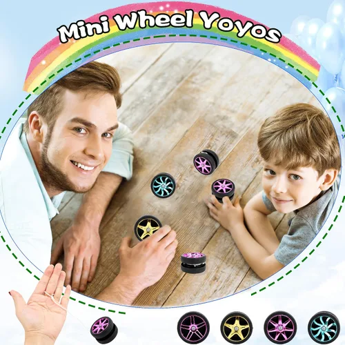 Miniatura 3 de 40 piezas de juguetes Yoyos de plástico con ruedas en varios colores para principiantes, adultos, adolescentes, cumpleaños, carreras, fiestas