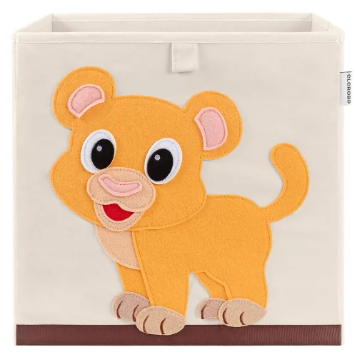 Miniatura 10 de Contenedores cúbicos plegables de tela para guardar juguetes de animales/Caja/Organizador para niños, 13 pulgadas (Tucán)