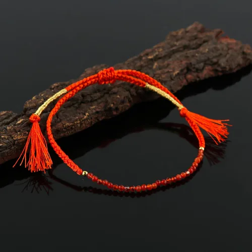 Miniatura 43 de Thecraftman - Pulsera trenzada de cuentas naturales, cristales energéticos, regalo para ella, pulsera de protección de hilo trenzado de mano