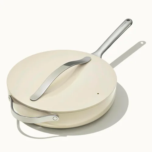 Miniatura 8 de Caraway Sartén Salteadora Antiadherente de Cerámica con Tapa (4.5 cuartos de galón, 11.8 pulgadas), no tóxica, sin PTFE ni PFOA, apta para horno