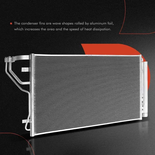 Miniatura 3 de A-Premium Reemplazo del condensador A/C # 97606-D5000 - Compatible con Kia Optima L4 2017 2018 2.4L
