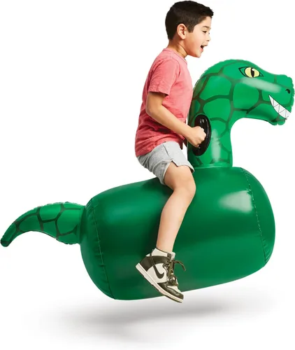 Miniatura 8 de Hearthsong Hop N Go Toro Inflable para Montar Juguetes Saltarines Rebotadores para Niños de 5+ Años - Juguetes Saltadores Montables de Animales