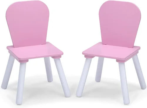 Miniatura 6 de Delta Children Set de juegos para niños pequeños de 4 piezas, Rosa/Blanco