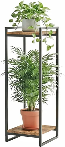 Miniatura 10 de Soporte para plantas de 23.6 pulgadas de ancho para interiores, estante escalera para plantas moderno de 3 niveles, organizador de macetas