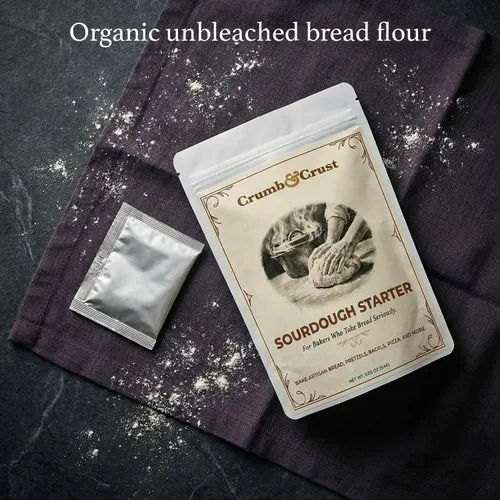 Miniatura 4 de Crumb & Crust - Cultivo básico de masa madre de primera calidad, iniciador de masa madre deshidratada con cultivos activos para hornear pan