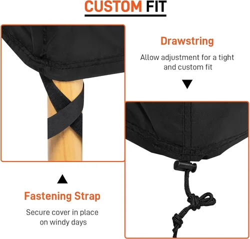 Miniatura 6 de Arcedo Funda para Silla de Descanso de Exterior Paquete de 2, Funda Impermeable para Muebles de Patio para Piscina y Playa Exterior, Protección