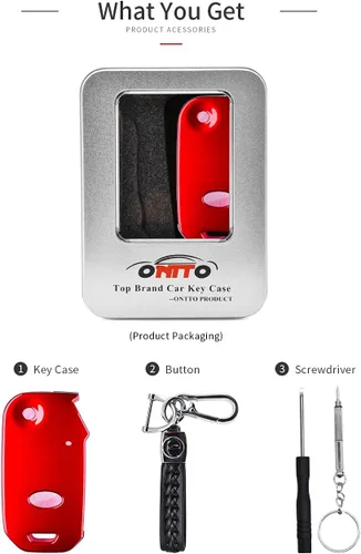 Miniatura 5 de ontto Funda para llavero de Kia elegante con llave remota plegable