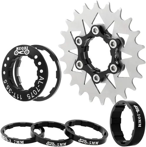 Miniatura 8 de Kit de conversión de velocidad única Bibike 13T/14T/15T/16T/17T/18T/20T/22T Cassette de velocidad única y espaciadores