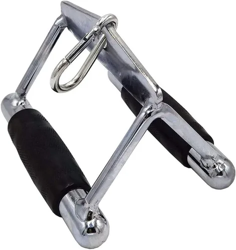 LAT - Barra de tracción para entrenamiento de fuerza, cuerda de tríceps con mango en D, barra de presión recta giratoria en forma de V para Rubber