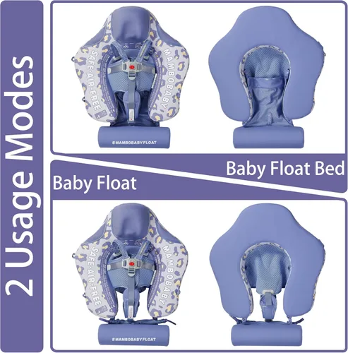 Miniatura 5 de Mambobaby Flotador con Cola Flotador de natación para bebé con toldo, ideal como entrenador de natación; flotador de agua no inflable, salvavidas a