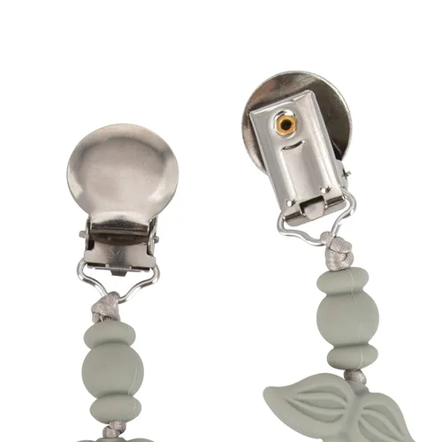 Miniatura 2 de Nuby Pacifinder Clip de silicona para chupete – Clip para chupete de bebé con práctico gancho – Bigote