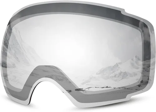 Miniatura 8 de Odoland Magnetic Interchangeable Ski Goggles with 2 Lens, Large Spherical Frameless Snow Snowboard Goggles for Men Women