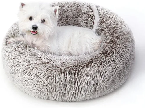 Miniatura 9 de Cama calmante para perros y gatos para gatos de interior, tamaño mediano, lavable, antideslizante, contra la ansiedad, camas tipo dona para perros