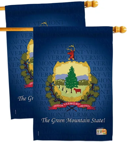 Banderas de Estados Vermont House Pack Regional Estados Unidos Territorios Americanos República País Particular Área Pequeña Decorativa Patio Banner
