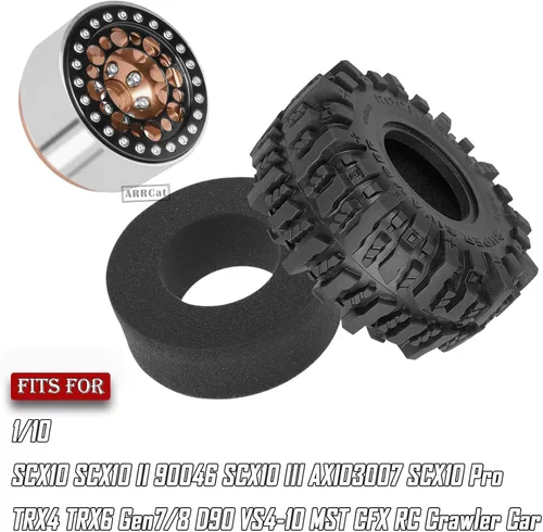 Miniatura 2 de RC 1.9 Beadlock Ruedas y neumáticos para 1/10 SCX10 SCX10 II 90046 SCX10 III AXI03007 SCX10 Pro TRX4 TRX6 Gen7/8 D90 VS4-10 MST CFX RC Crawler Car