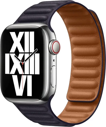 Miniatura 2 de Apple - Correa de reloj, eslabones de piel (41 mm), tinta, S/M