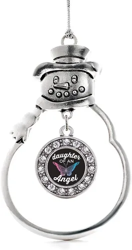 Miniatura 57 de Inspired Silver - Roller Queen - Adorno de Navidad plateado - Adorno circular para árbol de Navidad con circonita cúbica - Decoración colgante