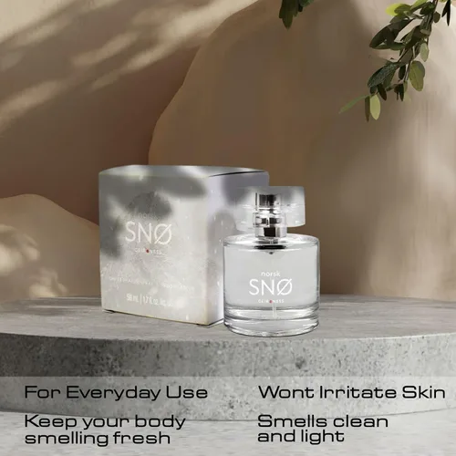 Miniatura 7 de Geir Ness NORSK SNØ Eau de Parfum para mujer, aroma fresco a base de hierbas y limpio, perfume de larga duración, fragancia unisex elegante, 1.7 fl