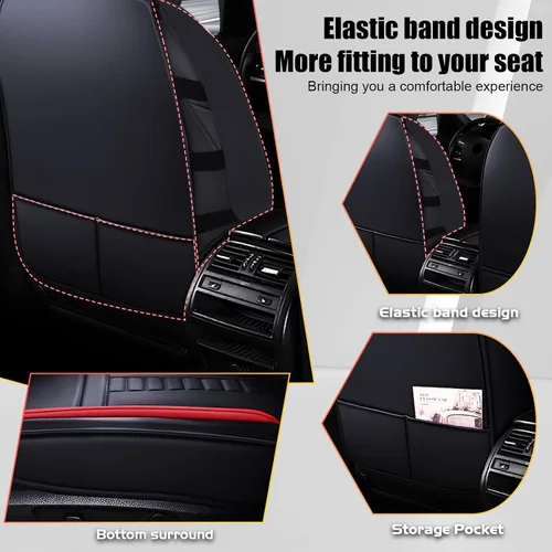 Miniatura 3 de Tacoma - Fundas de asiento de camioneta, protectores de asiento personalizados para Toyota Tacoma 2008, impermeables, de piel sintética, protección