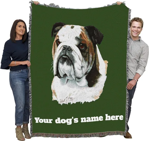 Miniatura 19 de Pure Country Weavers Manta con texto en inglés "I Said I was Sorry Bulldog por Bob Christie", regalo para los amantes de los perros, manta de tapiz